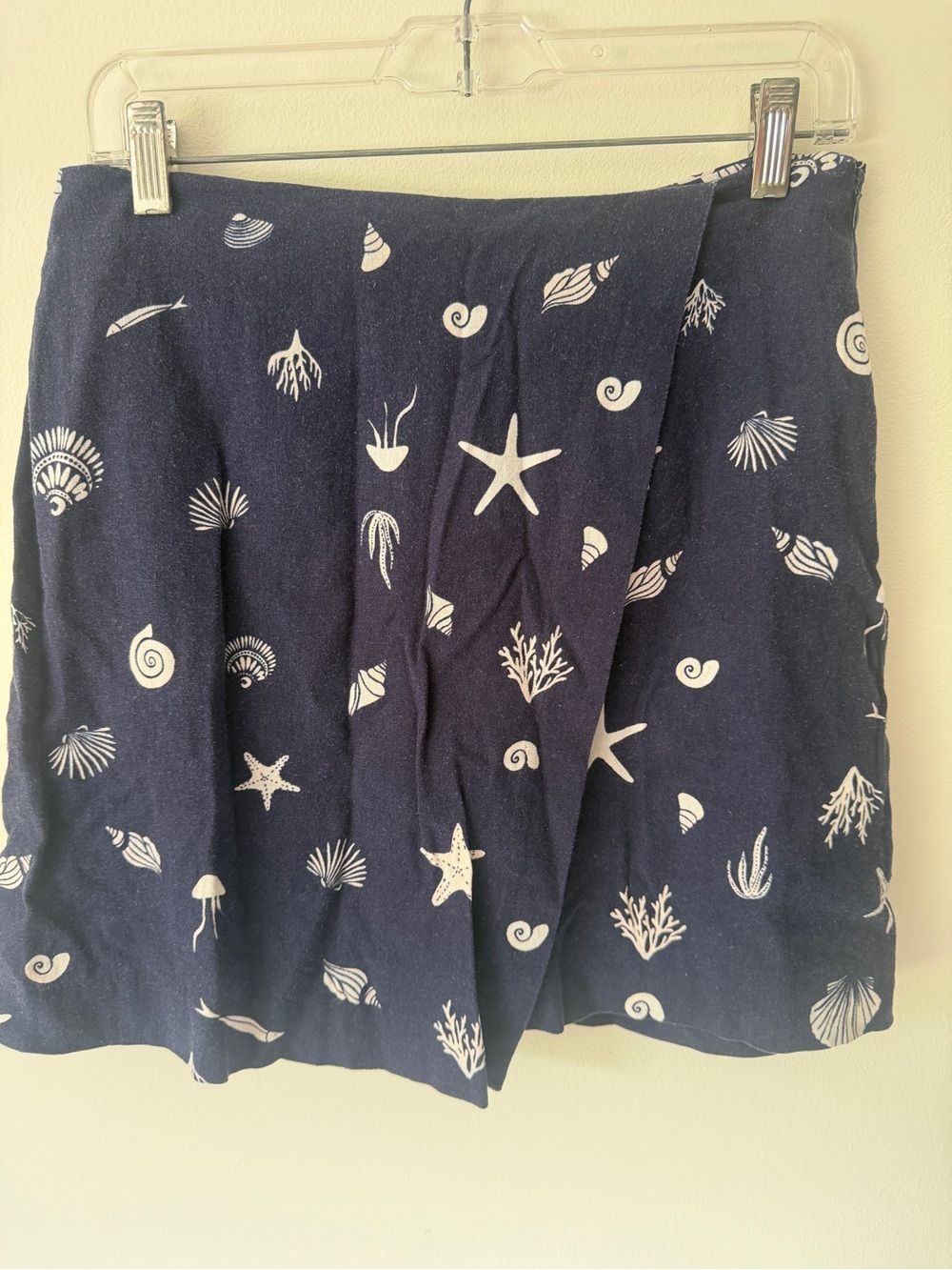 a new day navy blue white patterned skort